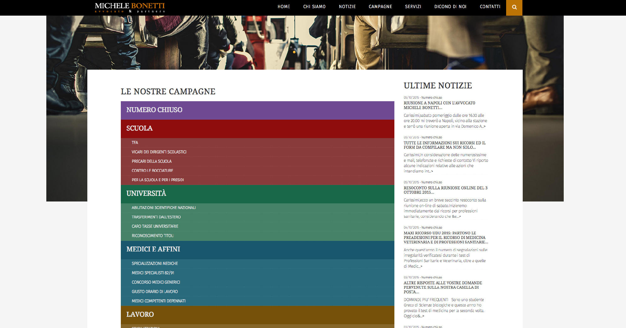 Sito web - Area campagne